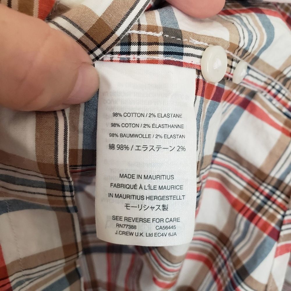 J. Crew Shirt Mens S Small Plaid Button Up Classic - Picture 6 of 7